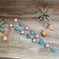 Lariat Necklace – Golden Hill Turquoise & Pink Conch Heart – 34” Adjustable Statement Piece