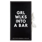 Matte Black Barware Cocktail Kit Book Box - Girl Walks Into a Bar