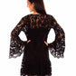 Black Lace Dress with Flare Sleeves for Country Girls at Bourbon Cowgirl