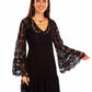 Black Lace Dress with Flare Sleeves for Country Girls at Bourbon Cowgirl