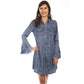 Denim Western Dress with Ruffled Cuffs for Country Girls at Bourbon Cowgirl