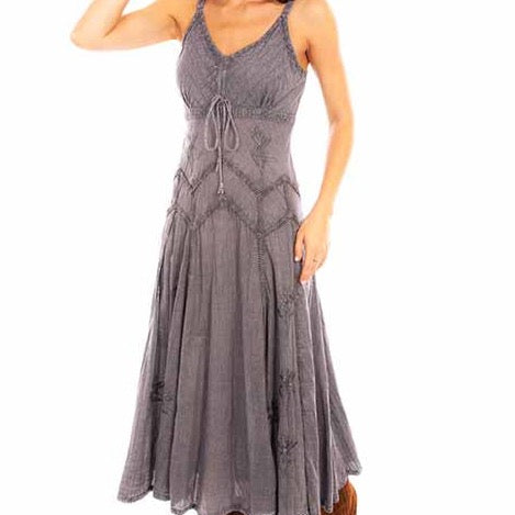 Gray Adjustable Length Summer Dress for Country Girls at Bourbon Cowgirl