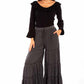 Gun Metal Palazzo Embroidered Pants by Scully for Bourbon Cowgirl