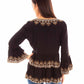 Black Embroidered Bell Sleeve Blouse Scully Bourbon Cowgirl