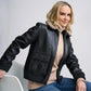 Hiver CF Leather Jacket by Mauritius in Black