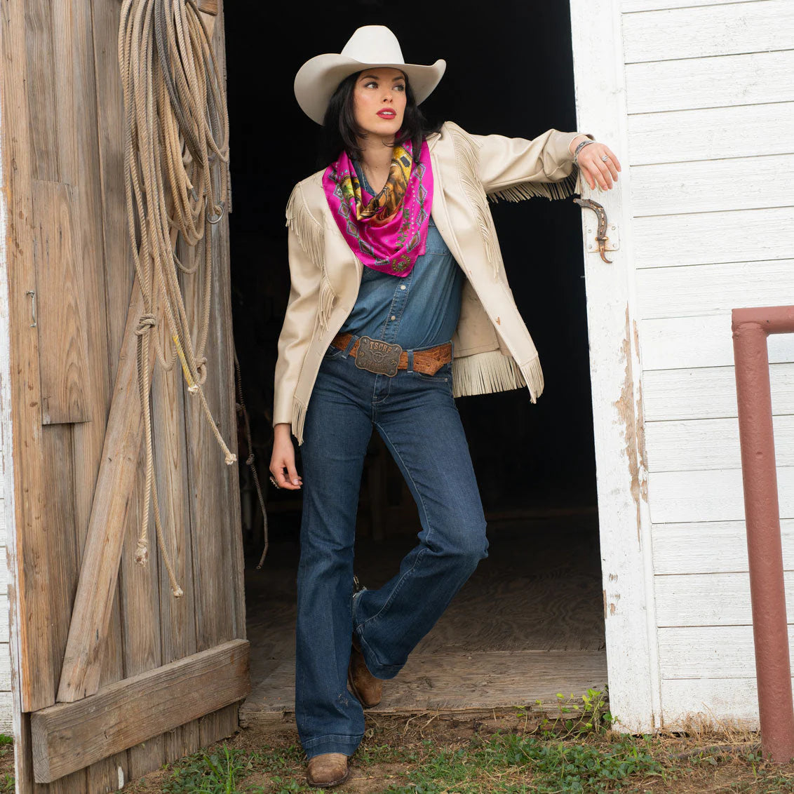 Hold Your Horses Hot Pink Bandana Wild Rag at Bourbon Cowgirl