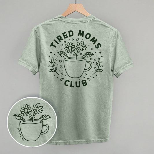 IC-Bay Tired Moms Club t-shirt with floral design