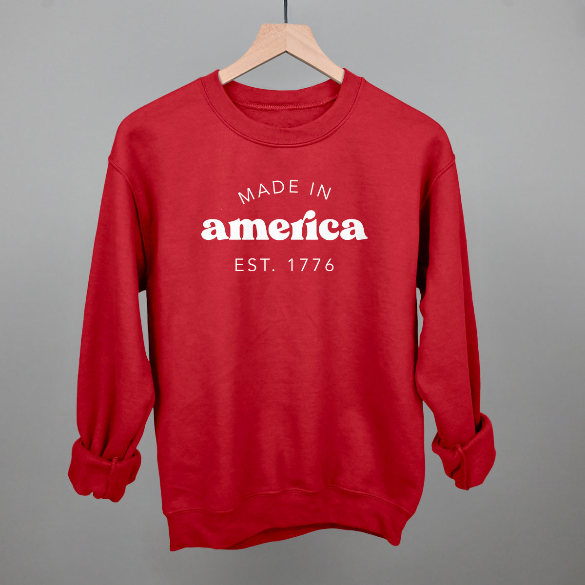 Red Gildan Made in America Sweatshirt