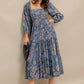 CIRCLE OF FRIENDS DENIM MIDI DRESS