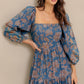 CIRCLE OF FRIENDS DENIM MIDI DRESS