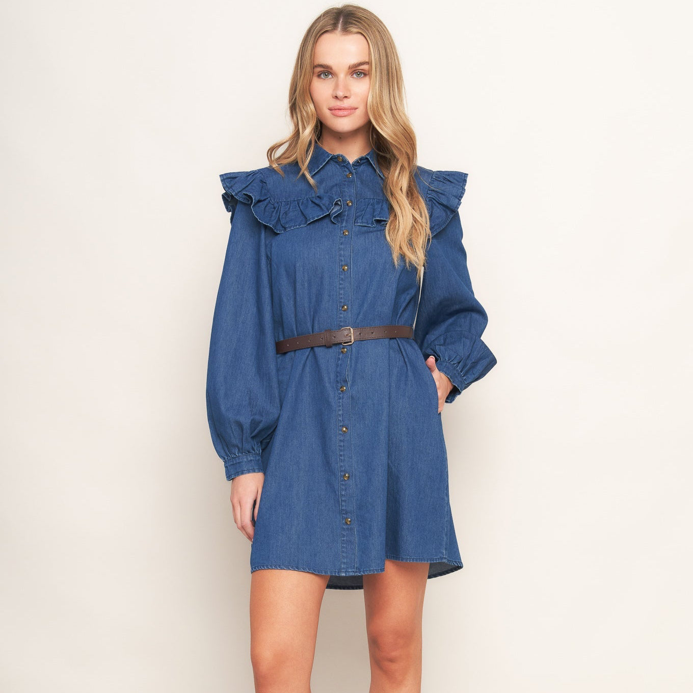 BLUEBIRD COWGIRL DENIM MINI DRESS