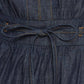 POWER DENIM GODDESS DARK INDIGO MIDI DRESS