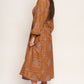 SOUTHWEST SQUARES WOVEN MIDI DRESS