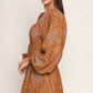 SOUTHWEST SQUARES WOVEN MIDI DRESS