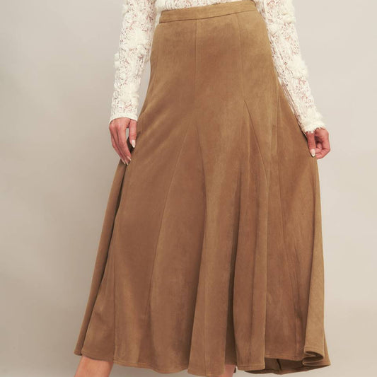URBAN CHIC FAUX SUEDE MIDI SKIRT