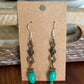 Earrings - Amy Kaplan, Brass and Green Dangle