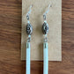 Silver and Camel Bone Earrings by Amy Kaplan