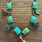 Turquoise and Charms with Horn Pendant Necklace by Amy Kaplan