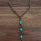 Turquoise Y Necklace by Amy Kaplan
