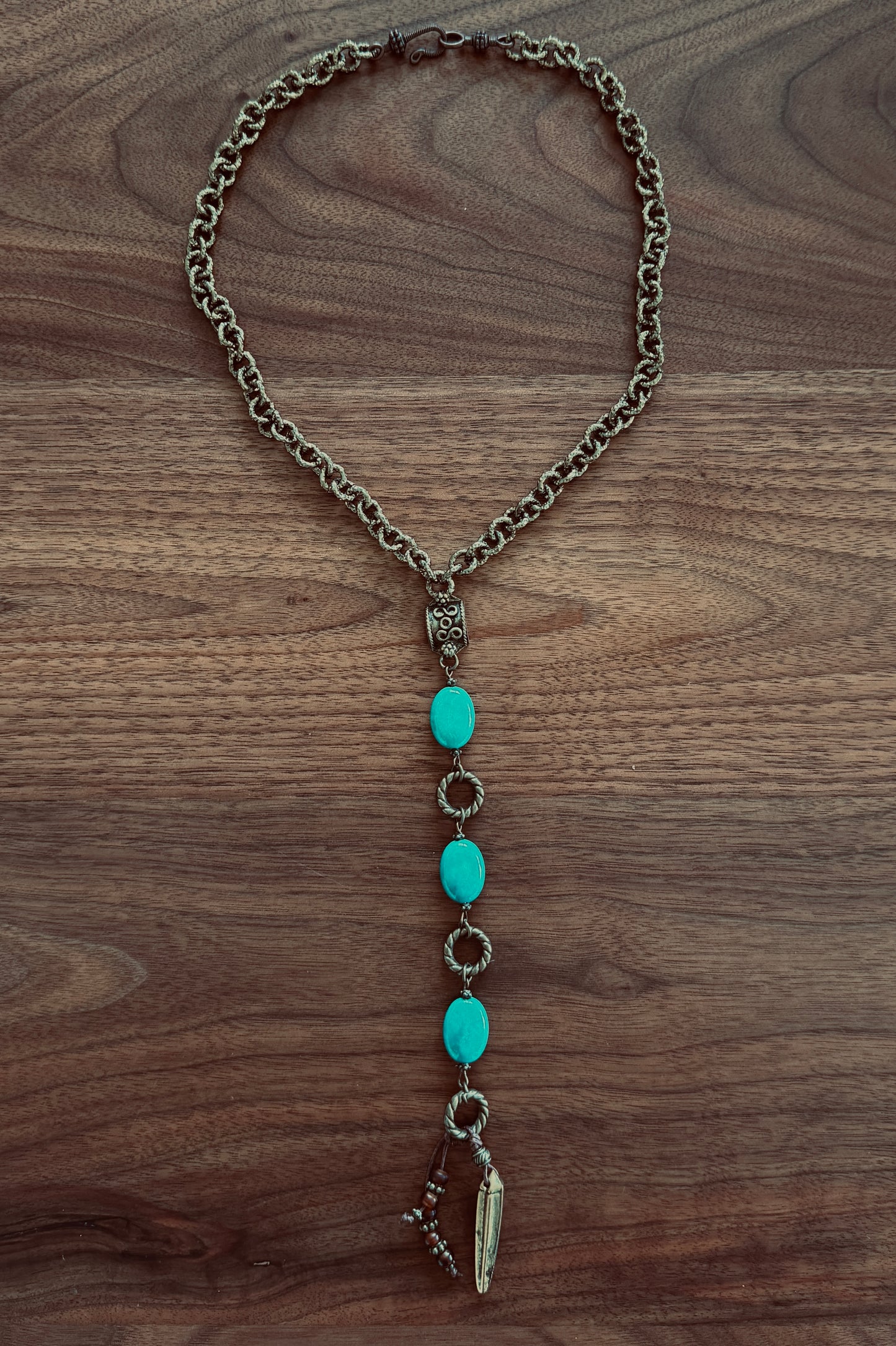 Turquoise Y Necklace by Amy Kaplan
