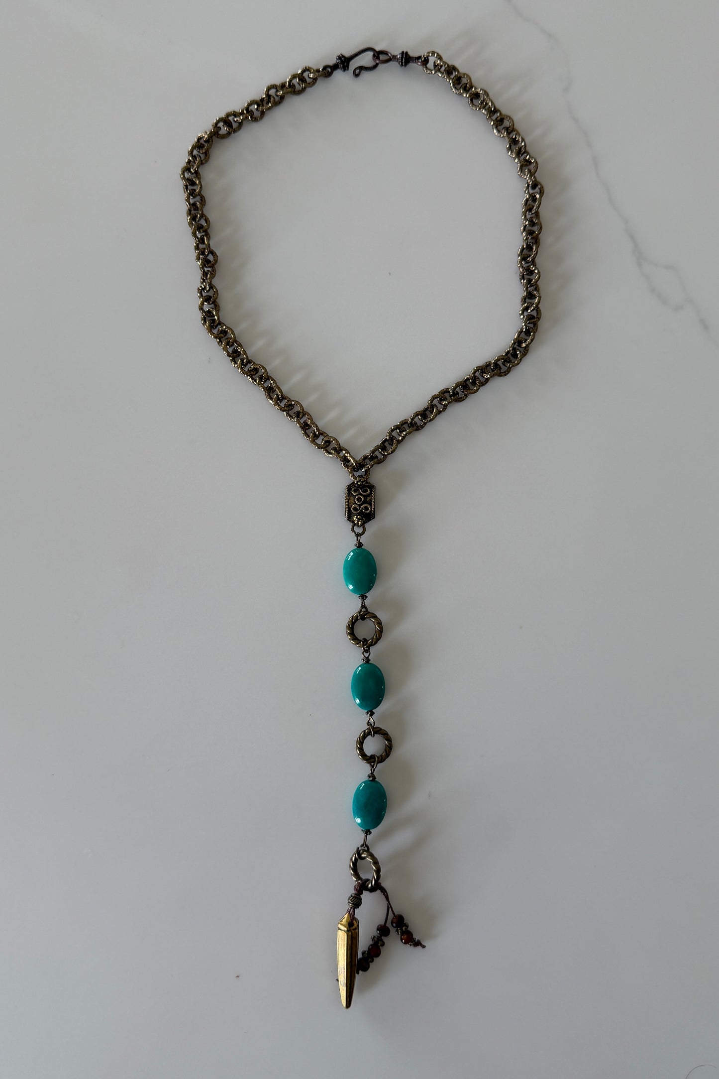 Turquoise Y Necklace by Amy Kaplan