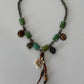 Turquoise and Charms with Horn Pendant Necklace by Amy Kaplan
