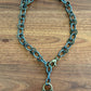 Heavy Silver & Brass Chain with Brass Lock by Amy Kaplan