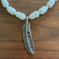 Fresh Water Pearl & Feather Necklace- Amy Kaplan for Bourbon Cowgirl