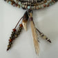 Four Strand Beaded Necklace with Horsehair, Agate & Jasper by Amy Kaplan