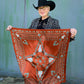 Squash Blossomed Brown Bandana Wild Rag at Bourbon Cowgirl
