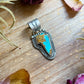 Sterling Silver Kingman Turquoise Lightning Bolt Pendant – Made by Artist Shay Pfeiffer