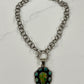 Genuine Turquoise Tibetan Pendant Chain Necklace
