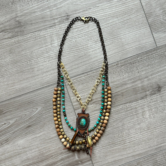 Arrowhead Turquoise Necklace 4 Strand by Amy Kaplan