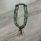 Four Strand Beaded Necklace with Turquoise, Horsehair & Bone by Amy Kaplan