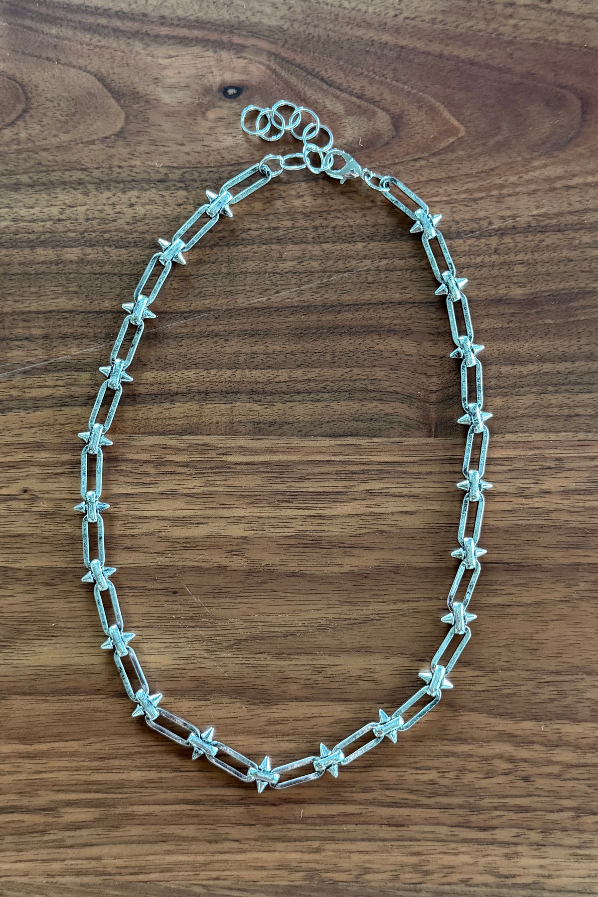 Silver Barbed Wire Necklace by Michele Busch