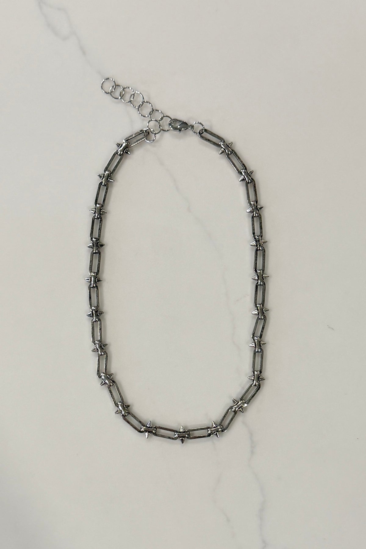 Silver Barbed Wire Necklace by Michele Busch