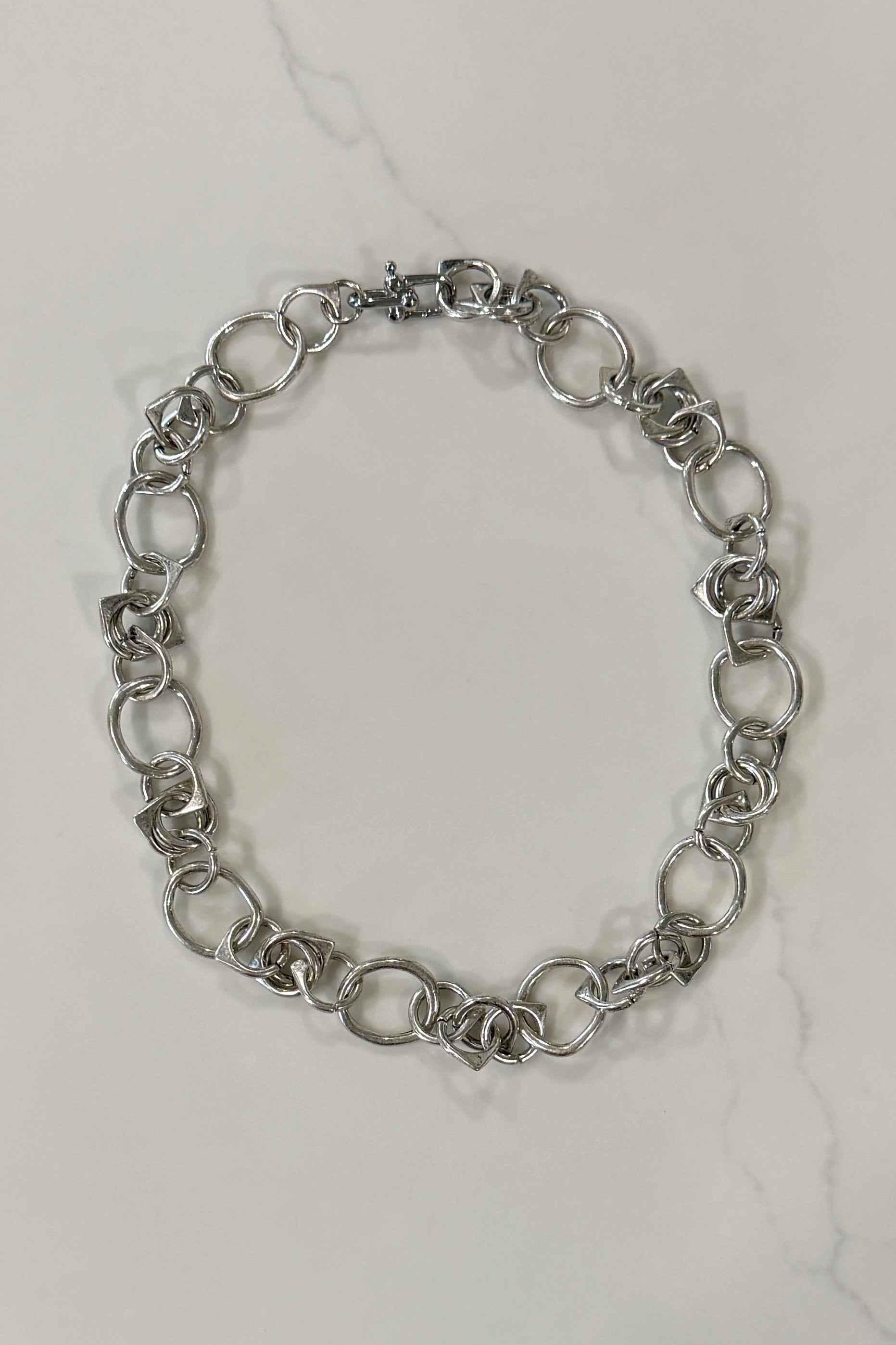 Nexus Link Large Chunky Silver Chain Necklace by Michele Busch