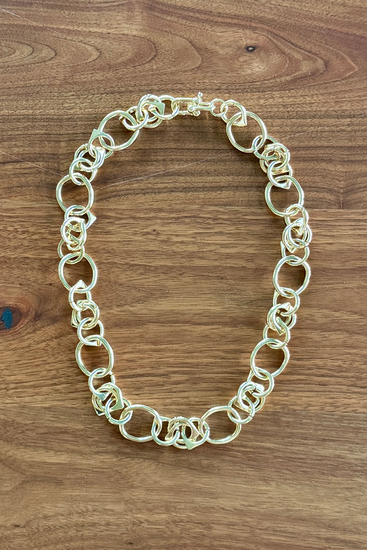 Nexus Link Large Chunky Gold Chain Necklace by Michele Busch