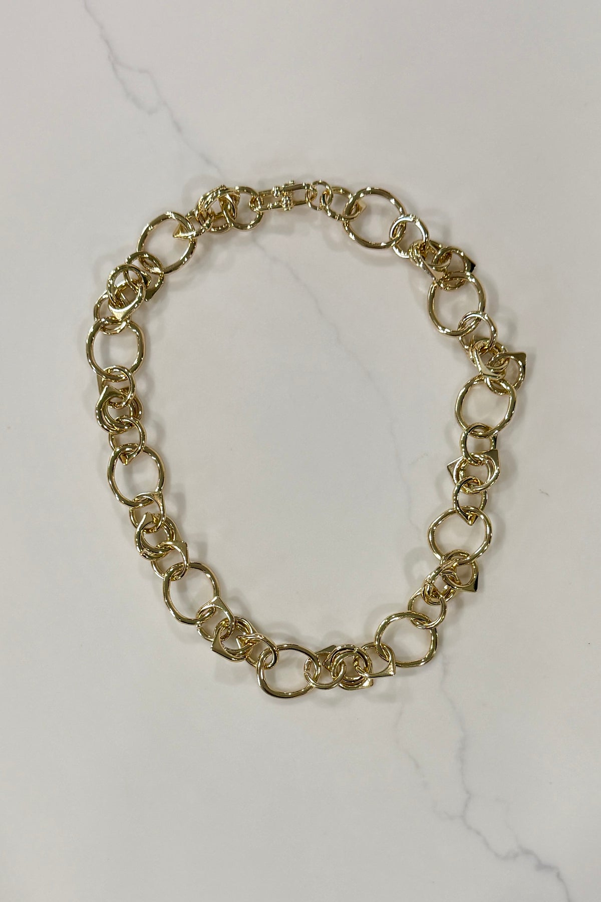 Nexus Link Large Chunky Gold Chain Necklace by Michele Busch