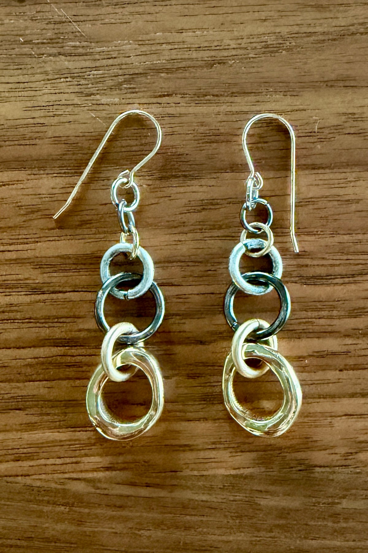 Mixed Metal Circles Earrings by Michele Busch