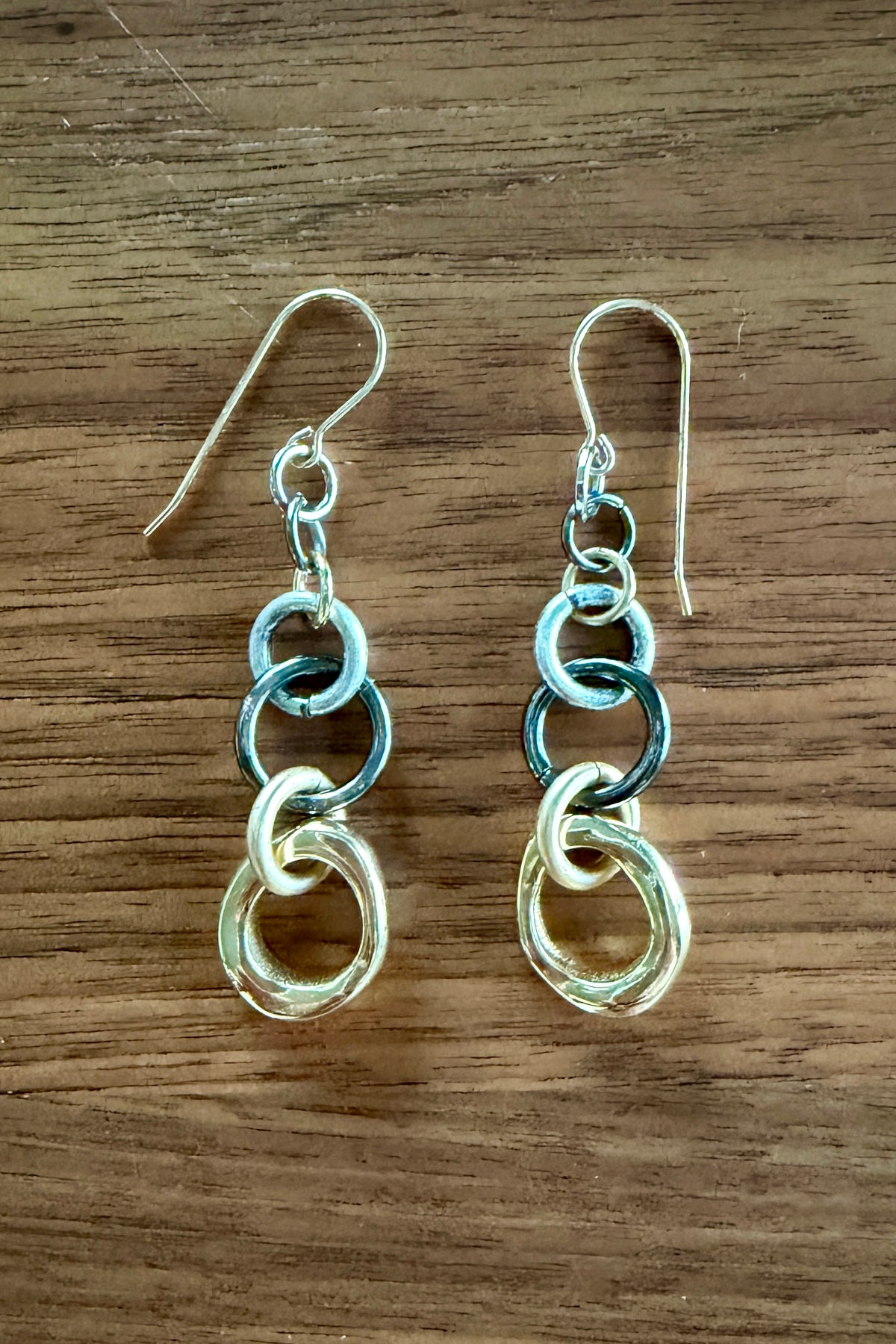 Mixed Metal Circles Earrings by Michele Busch