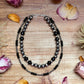 Black Onyx & Sterling Silver Pearl Choker – 14”