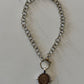 Horse with Horseshoe Coin in Bezel Chain Necklace