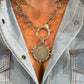 Horse with Horseshoe Coin in Bezel Chain Necklace