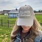Tradwife Material Grey Embroidered Trucker Hat