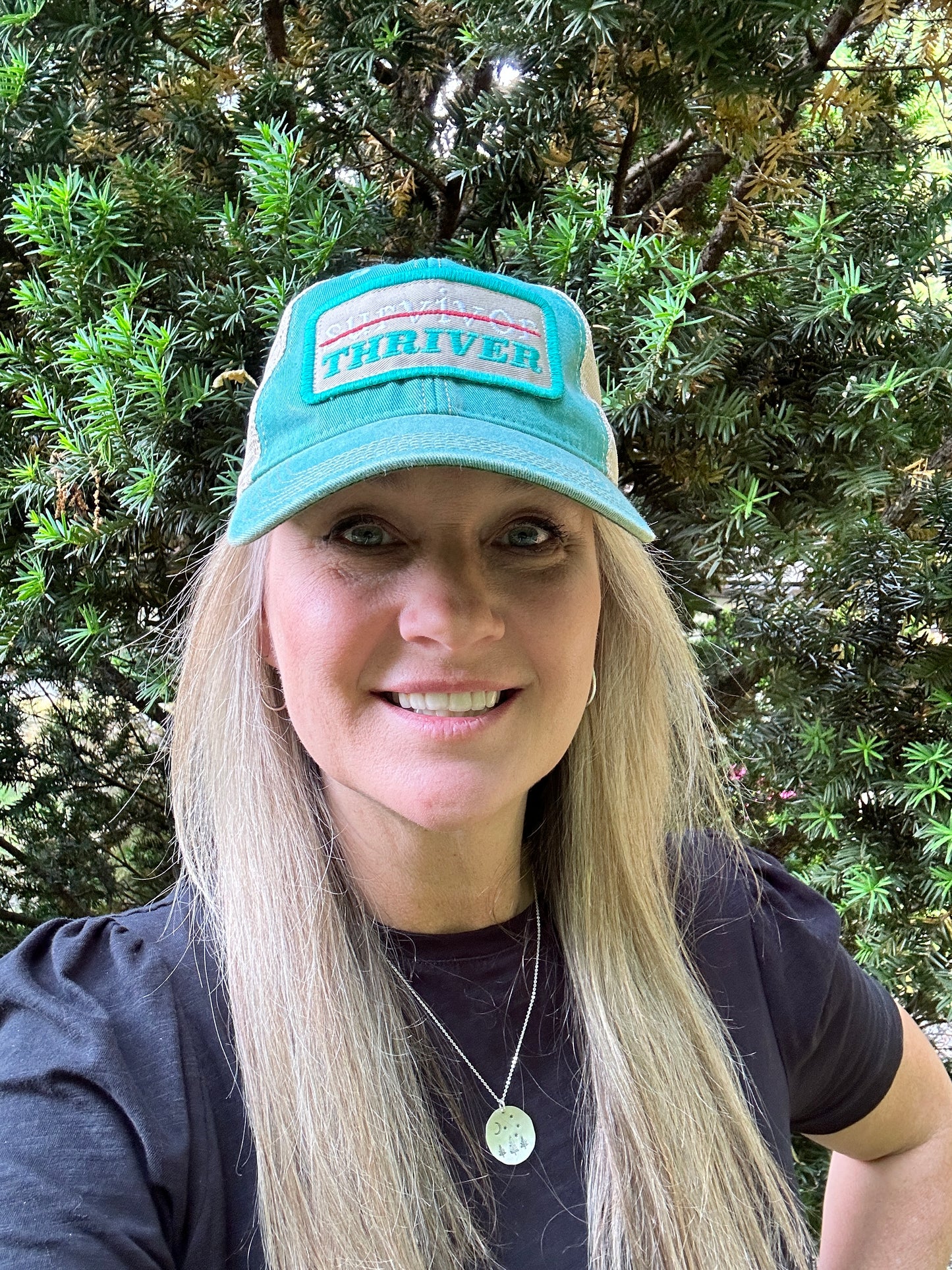 Survivor Thriver Distressed Snap Back Trucker Hat