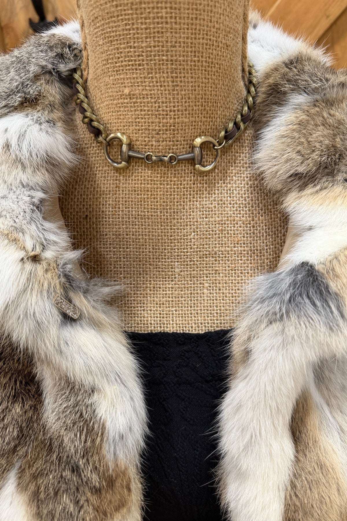 Brass and Leather Horse Bit Necklace by Amy Kaplan