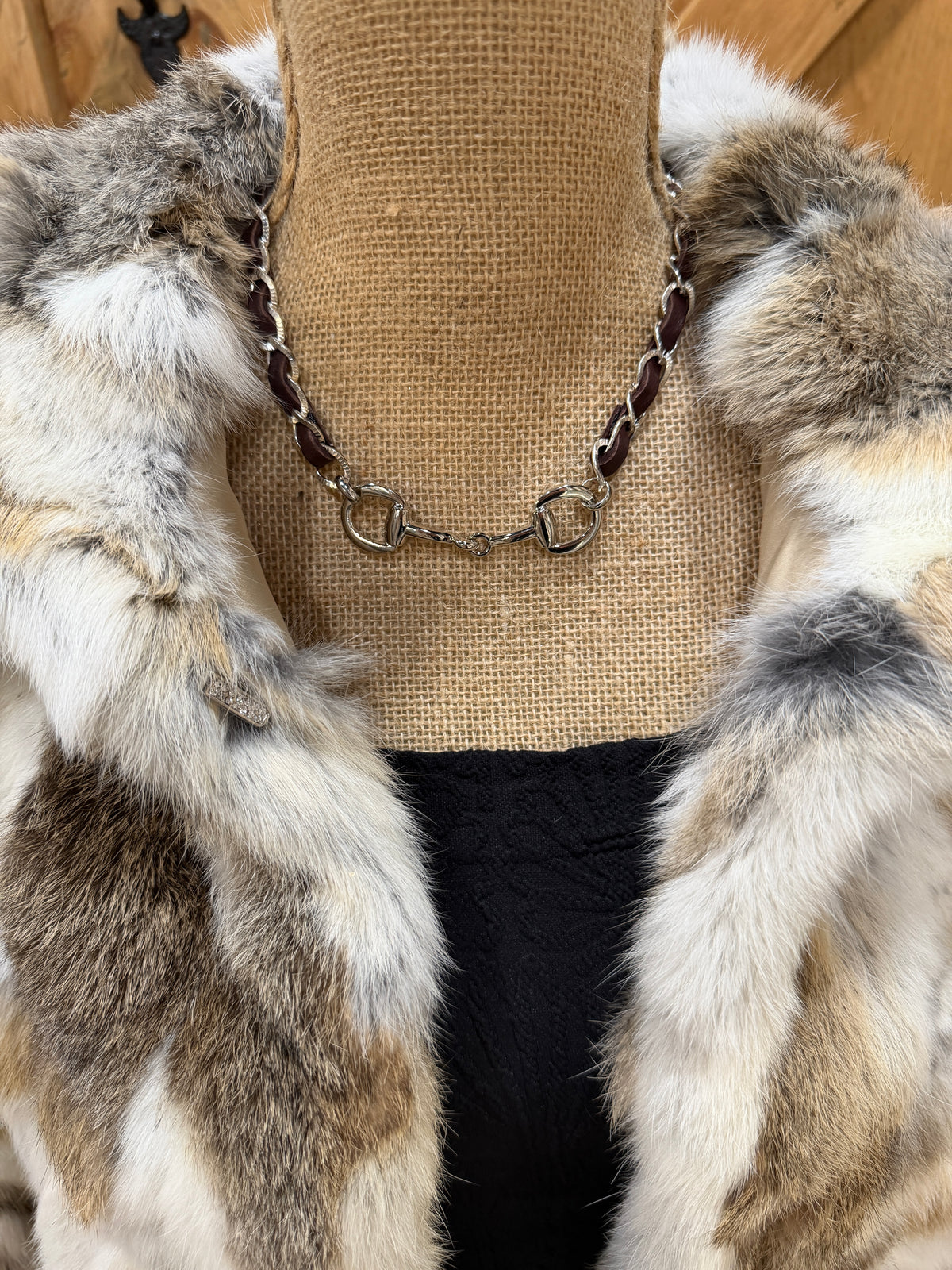 Silver and Leather Horse Bit Necklace by Amy Kaplan