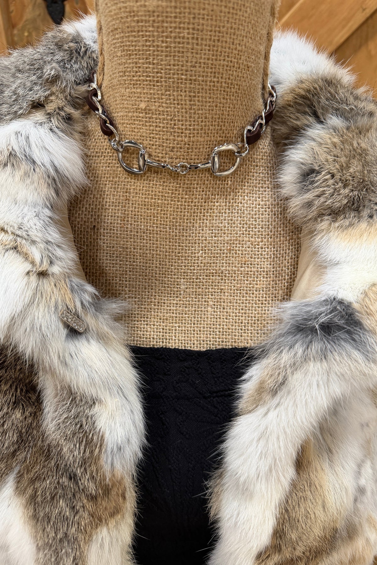 Silver and Leather Horse Bit Necklace by Amy Kaplan