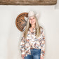 Wild Horses Print Western Button Down Shirt Blouse - Bourbon Cowgirl